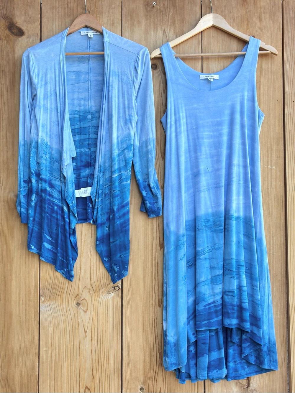 Karen Kane Long Sleeveless Dress With Matching Cardigan Sz XL